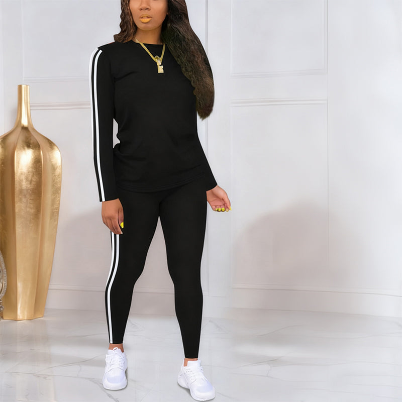 👚 60% REDUCERE ACUM! 🏃‍♀️ Set de trening pentru femei, 2 piese, cu mâneci lungi – țesătură moale, croială lejeră, perfect pentru antrenament sau relaxare ✨