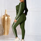 👚 60% REDUCERE ACUM! 🏃‍♀️ Set de trening pentru femei, 2 piese, cu mâneci lungi – țesătură moale, croială lejeră, perfect pentru antrenament sau relaxare ✨-1