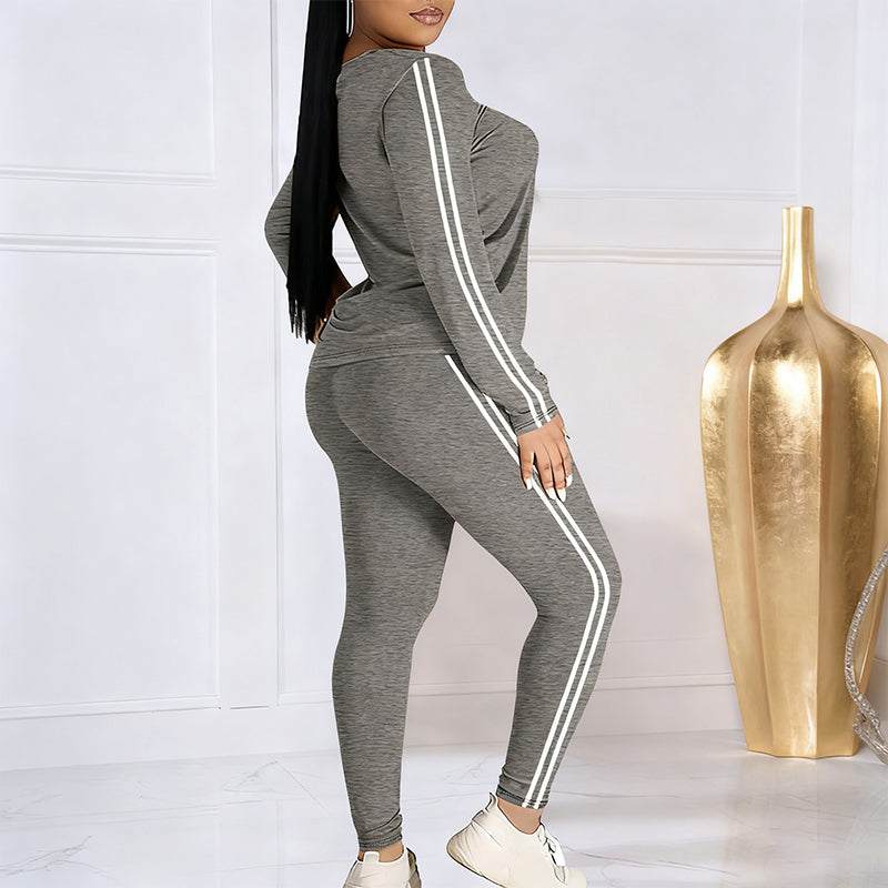 👚 60% REDUCERE ACUM! 🏃‍♀️ Set de trening pentru femei, 2 piese, cu mâneci lungi – țesătură moale, croială lejeră, perfect pentru antrenament sau relaxare ✨-2