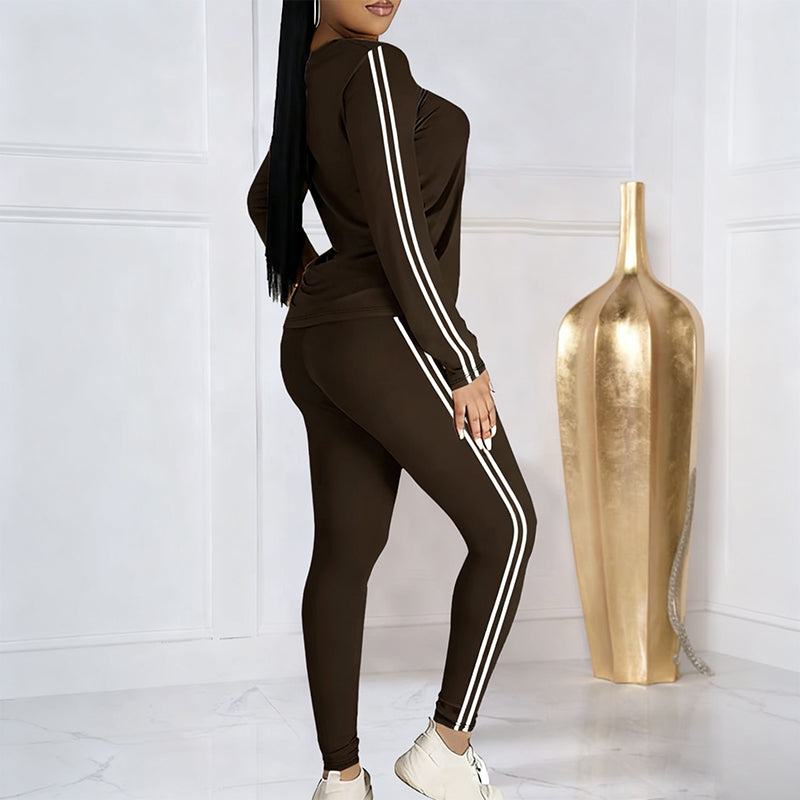 👚 60% REDUCERE ACUM! 🏃‍♀️ Set de trening pentru femei, 2 piese, cu mâneci lungi – țesătură moale, croială lejeră, perfect pentru antrenament sau relaxare ✨-3