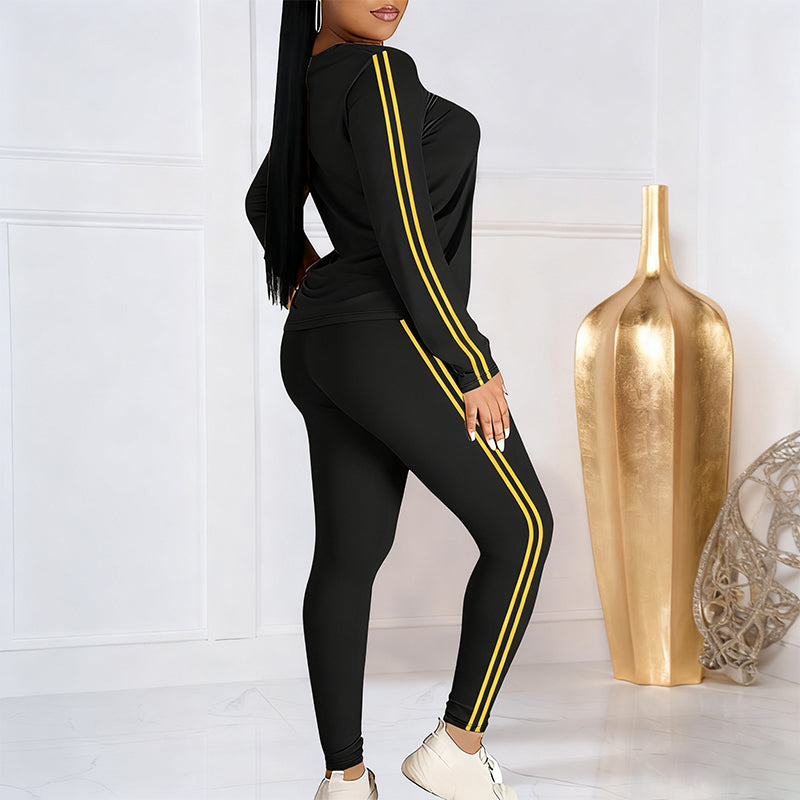 👚 60% REDUCERE ACUM! 🏃‍♀️ Set de trening pentru femei, 2 piese, cu mâneci lungi – țesătură moale, croială lejeră, perfect pentru antrenament sau relaxare ✨-7