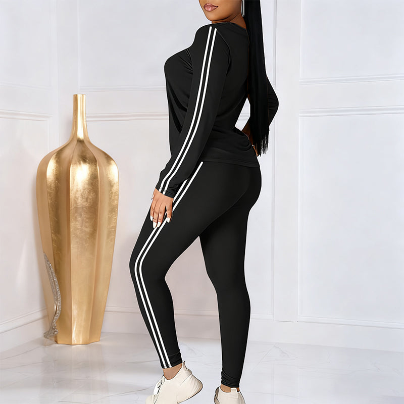 👚 60% REDUCERE ACUM! 🏃‍♀️ Set de trening pentru femei, 2 piese, cu mâneci lungi – țesătură moale, croială lejeră, perfect pentru antrenament sau relaxare ✨-5