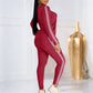 👚 60% REDUCERE ACUM! 🏃‍♀️ Set de trening pentru femei, 2 piese, cu mâneci lungi – țesătură moale, croială lejeră, perfect pentru antrenament sau relaxare ✨-8
