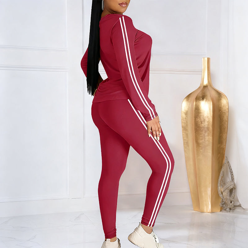👚 60% REDUCERE ACUM! 🏃‍♀️ Set de trening pentru femei, 2 piese, cu mâneci lungi – țesătură moale, croială lejeră, perfect pentru antrenament sau relaxare ✨-8