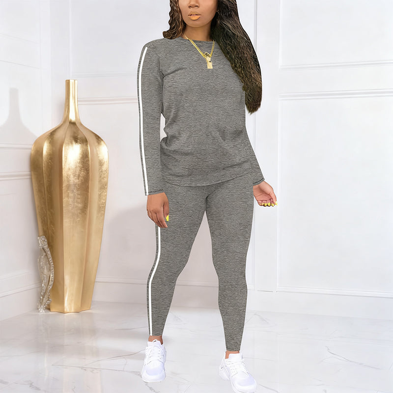 👚 60% REDUCERE ACUM! 🏃‍♀️ Set de trening pentru femei, 2 piese, cu mâneci lungi – țesătură moale, croială lejeră, perfect pentru antrenament sau relaxare ✨-14