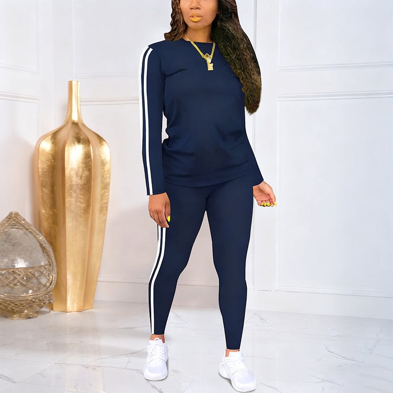 👚 60% REDUCERE ACUM! 🏃‍♀️ Set de trening pentru femei, 2 piese, cu mâneci lungi – țesătură moale, croială lejeră, perfect pentru antrenament sau relaxare ✨-13