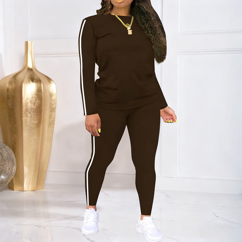 👚 60% REDUCERE ACUM! 🏃‍♀️ Set de trening pentru femei, 2 piese, cu mâneci lungi – țesătură moale, croială lejeră, perfect pentru antrenament sau relaxare ✨-17