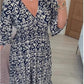 💞Rochie lungă cu decolteu în V și imprimeu boem casual-3