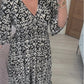 💞Rochie lungă cu decolteu în V și imprimeu boem casual-2