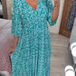 💞Rochie lungă cu decolteu în V și imprimeu boem casual-5