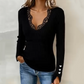 🎁Noutăți 2026 50% REDUCERE💥Bluze din tricot cu guler în V și dantelă pentru femei👕-3
