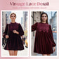 Rochie tunică cu panouri din dantelă, inspirată din stilul vintage-1