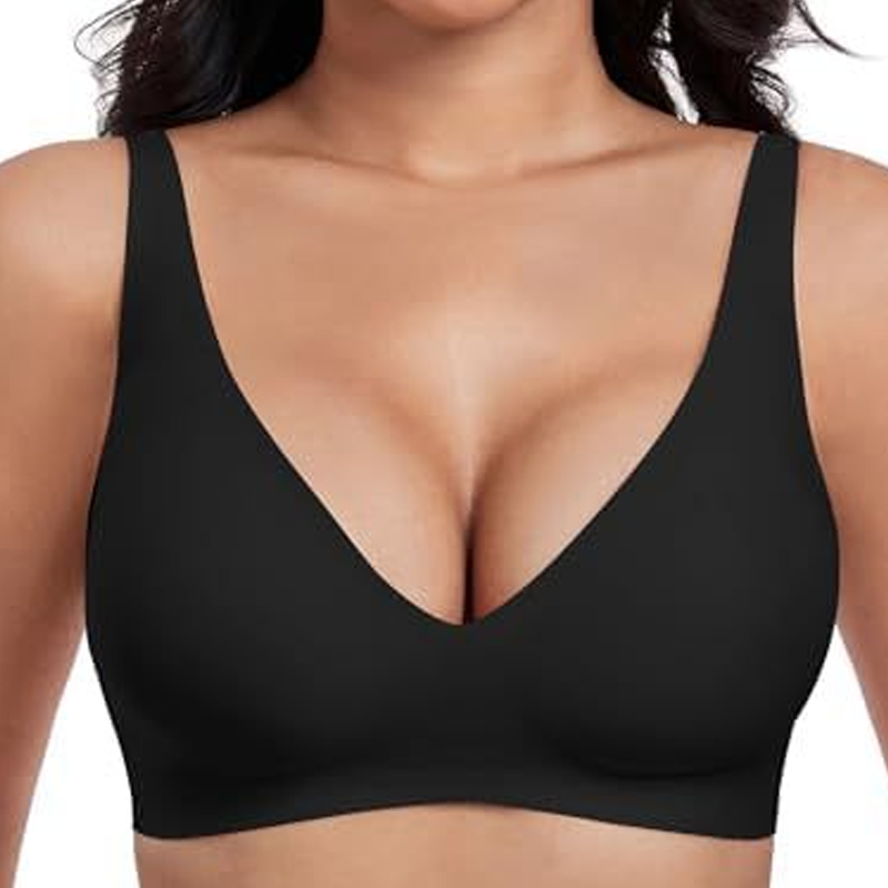 Sutien fără balene, fără cusături, cu decolteu adânc în V și efect push-up-10