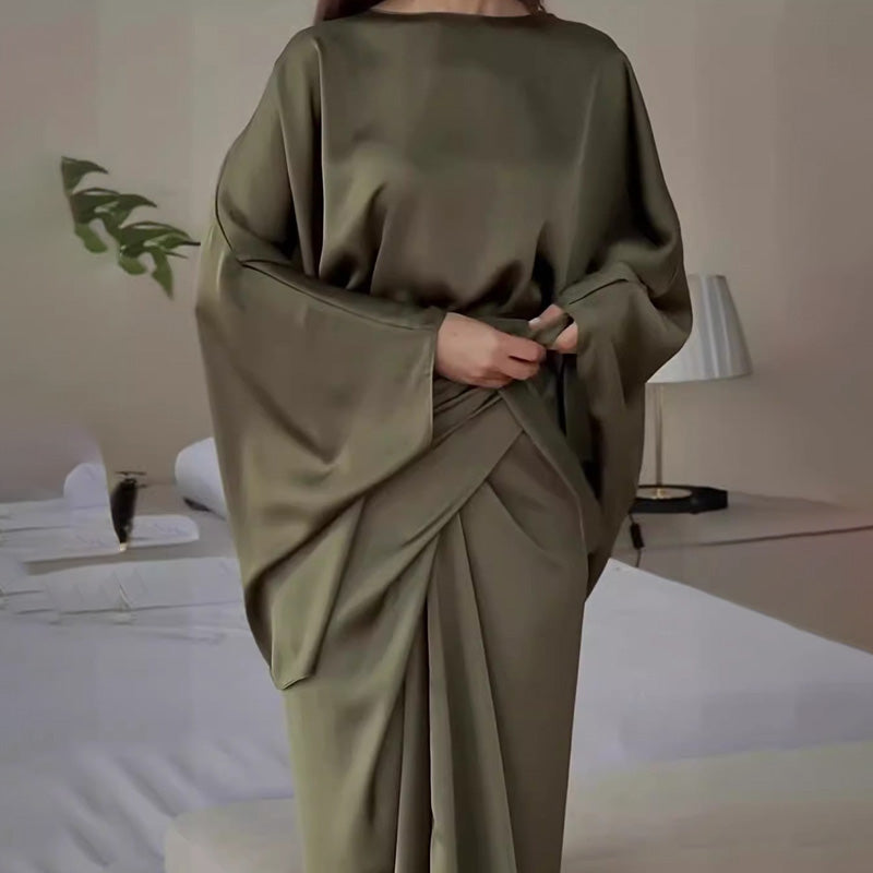 🔥Rochie modernă în stil lounge, cu cordon în talie-8
