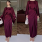 🔥Rochie modernă în stil lounge, cu cordon în talie-16