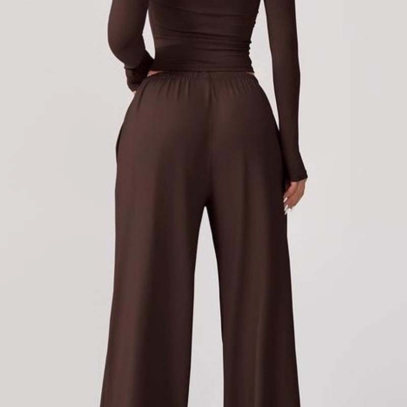 👚Set casual pentru femei, format din top scurt și pantaloni cu șnur🔥✨-4