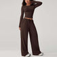 👚Set casual pentru femei, format din top scurt și pantaloni cu șnur🔥✨-5