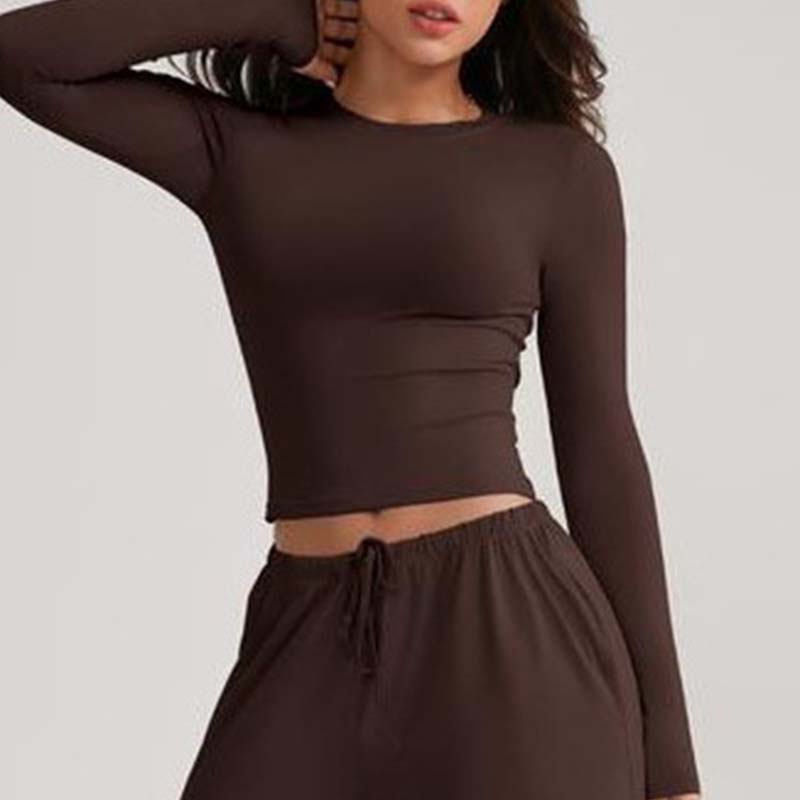 👚Set casual pentru femei, format din top scurt și pantaloni cu șnur🔥✨-3