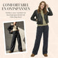 Pantaloni largi pentru femei, cu imprimeu leopard-5