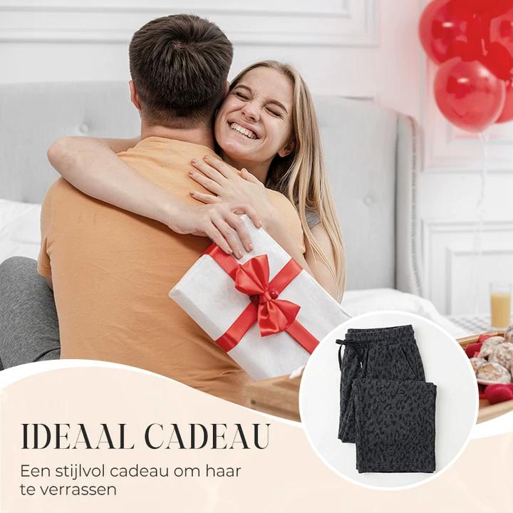 Pantaloni largi pentru femei, cu imprimeu leopard-9