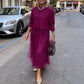 Set din 2 piese pentru femei: bluză cu mâneci lungi și rochie fără mâneci-8