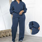 Set cu bluză cu mâneci lungi și pantaloni cu șnur elastic-1