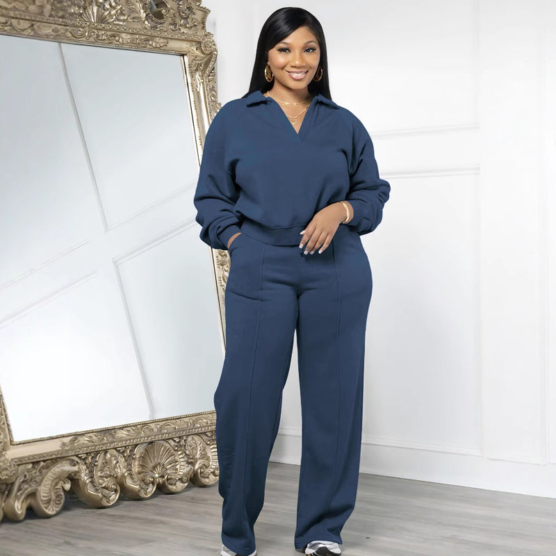Set cu bluză cu mâneci lungi și pantaloni cu șnur elastic-5