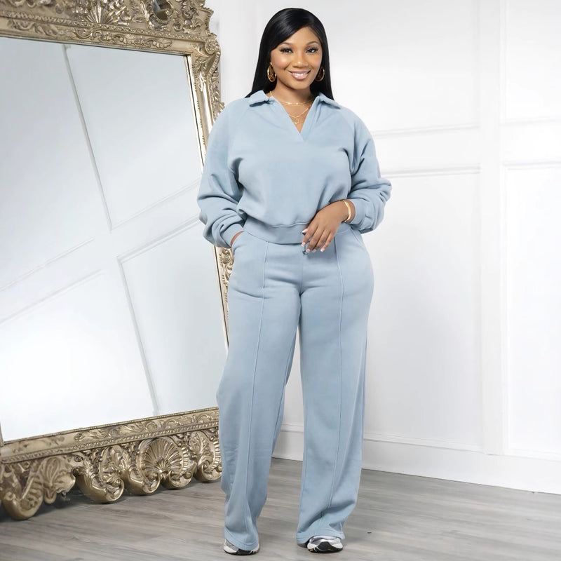 Set cu bluză cu mâneci lungi și pantaloni cu șnur elastic-4