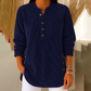 🎉 Bluză Henley din catifea pentru femei – elegantă, moale și versatilă 🧥📦-4