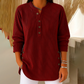 🎉 Bluză Henley din catifea pentru femei – elegantă, moale și versatilă 🧥📦-6