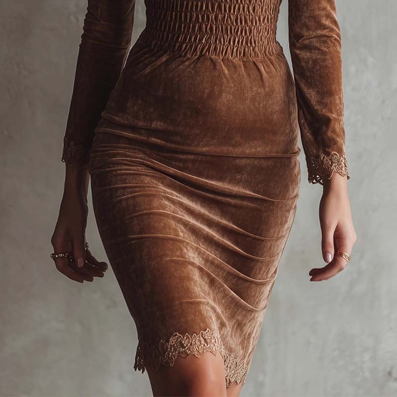 Rochie elegantă plisată cu talie strânsă pentru femei-3