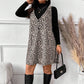 Set rochie și top cu imprimeu leopard, cu aspect stratificat-8