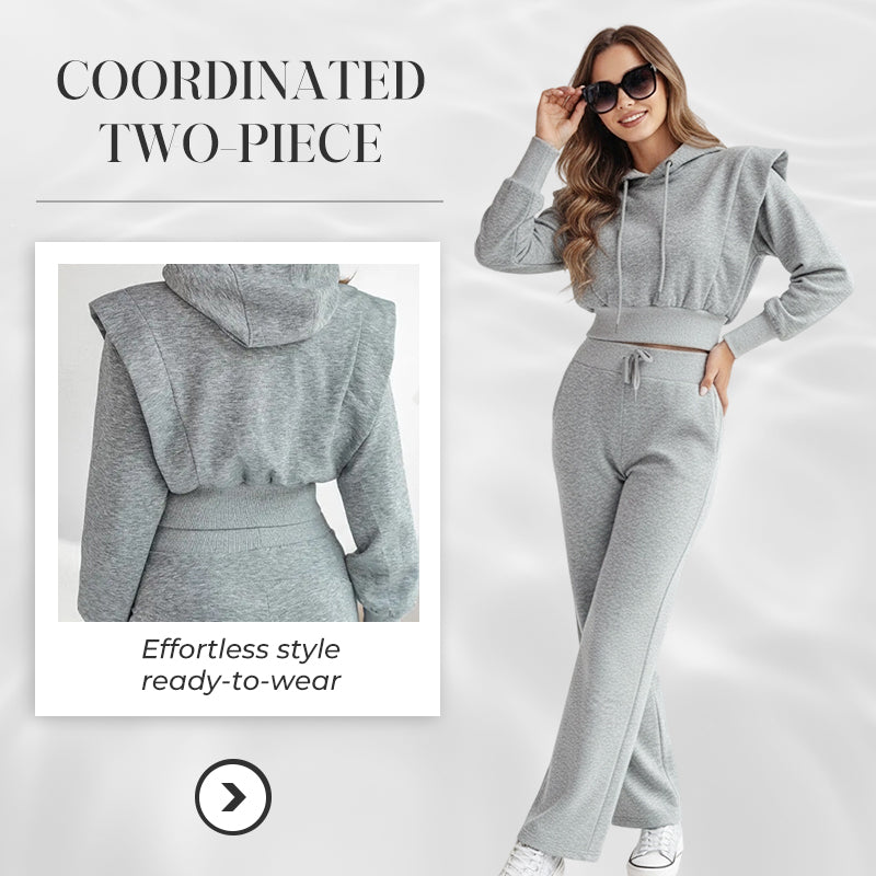 Set tricou cu glugă și pantaloni de trening-4