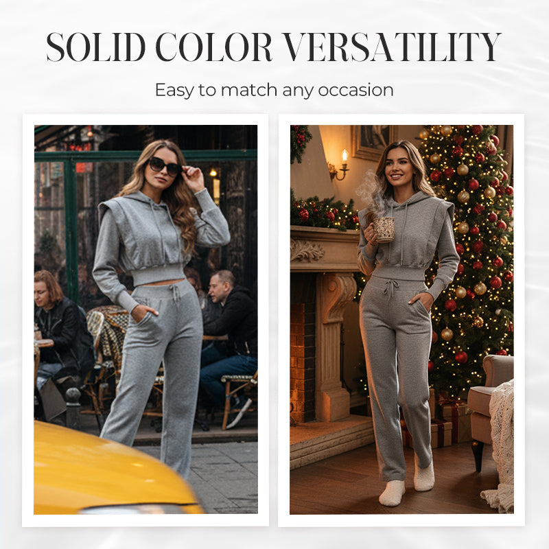 Set tricou cu glugă și pantaloni de trening-7