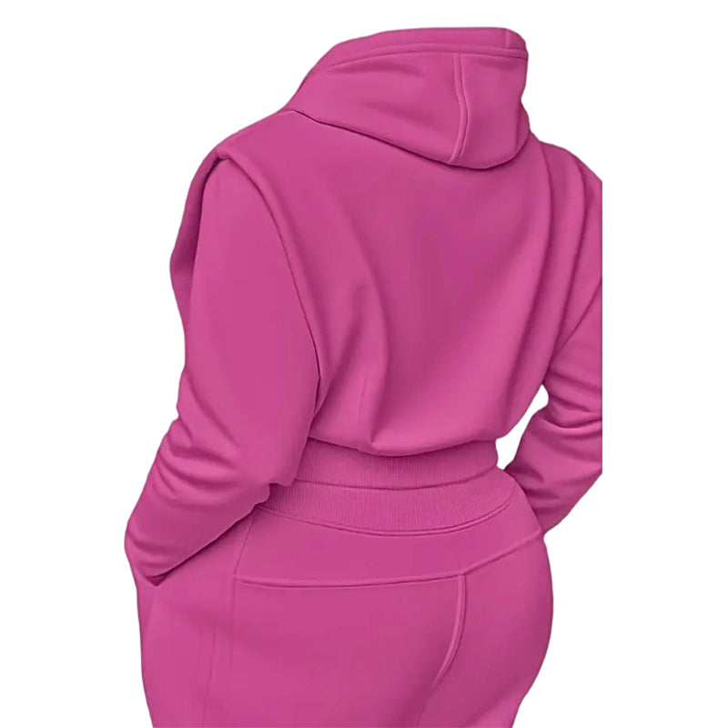 Set tricou cu glugă și pantaloni de trening-10