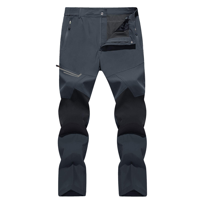 Pantaloni tactici de drumeție pentru bărbați cu buzunare cu fermoar-1