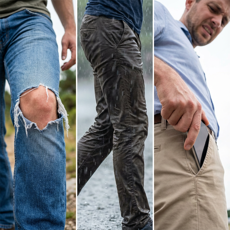 Pantaloni tactici de drumeție pentru bărbați cu buzunare cu fermoar-2