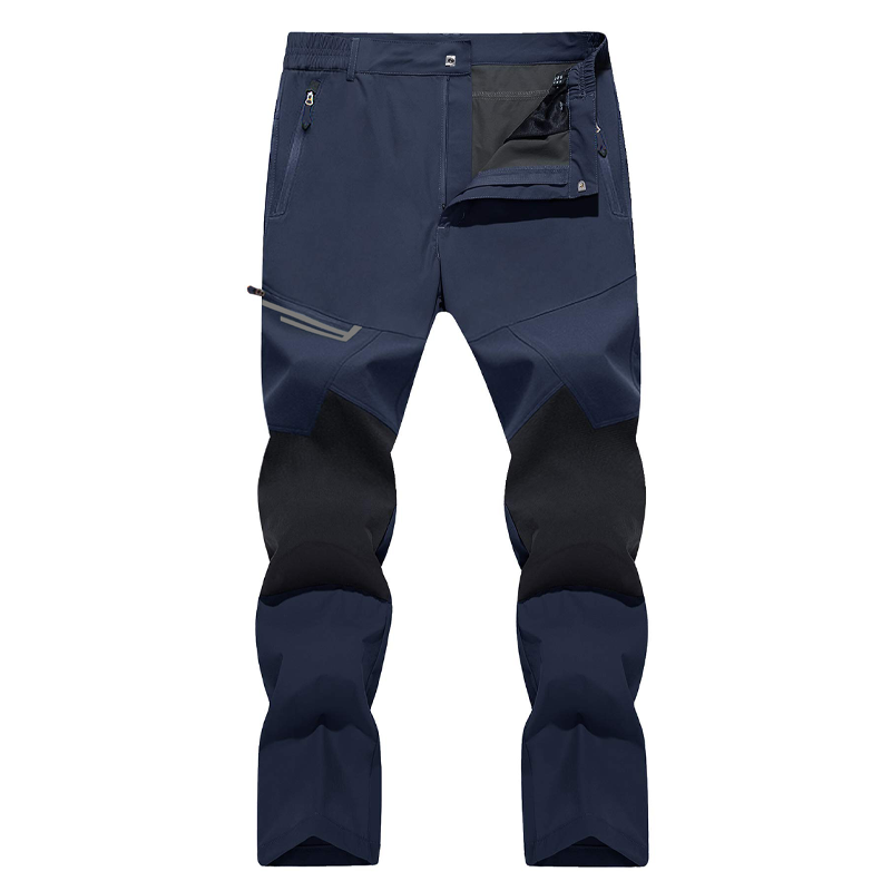 Pantaloni tactici de drumeție pentru bărbați cu buzunare cu fermoar-9
