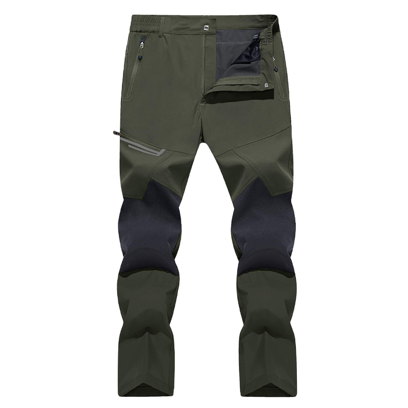 Pantaloni tactici de drumeție pentru bărbați cu buzunare cu fermoar-10