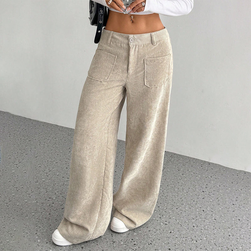 🎁Noutăți 2026 50% REDUCERE💥Pantaloni casual pentru femei, cu talie înaltă și croi lejer💕-3