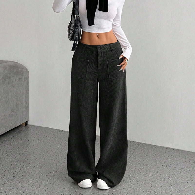 🎁Noutăți 2026 50% REDUCERE💥Pantaloni casual pentru femei, cu talie înaltă și croi lejer💕-4
