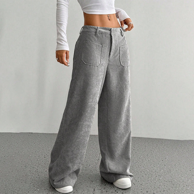 🎁Noutăți 2026 50% REDUCERE💥Pantaloni casual pentru femei, cu talie înaltă și croi lejer💕-5