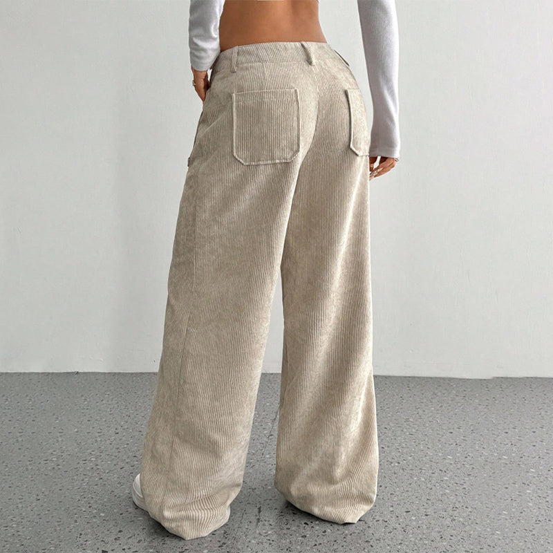 🎁Noutăți 2026 50% REDUCERE💥Pantaloni casual pentru femei, cu talie înaltă și croi lejer💕-7