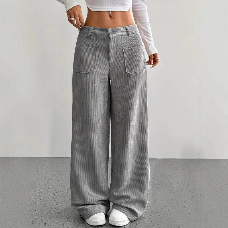 🎁Noutăți 2026 50% REDUCERE💥Pantaloni casual pentru femei, cu talie înaltă și croi lejer💕-11