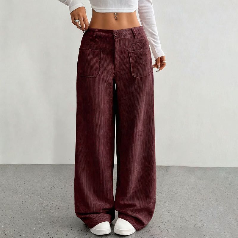 🎁Noutăți 2026 50% REDUCERE💥Pantaloni casual pentru femei, cu talie înaltă și croi lejer💕-15
