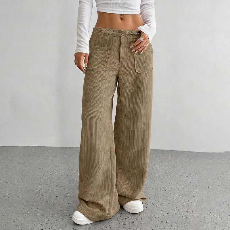 🎁Noutăți 2026 50% REDUCERE💥Pantaloni casual pentru femei, cu talie înaltă și croi lejer💕-16