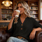 🔥Limited-time offer-Women's V-Neck Button Down Eyelet Blouse