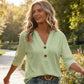 🔥Limited-time offer-Women's V-Neck Button Down Eyelet Blouse-2