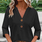 🔥Limited-time offer-Women's V-Neck Button Down Eyelet Blouse-15