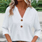 🔥Limited-time offer-Women's V-Neck Button Down Eyelet Blouse-16